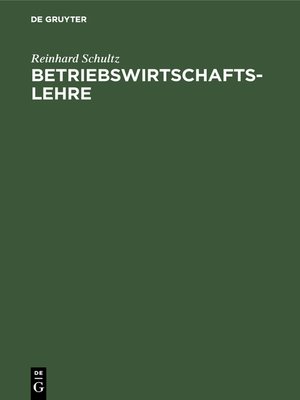 cover image of Betriebswirtschaftslehre